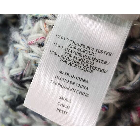 Rails Sweater Womens Small Black Gray Marled Lux Kaleidoscope Crew Neck Wool - Picture 9 of 12